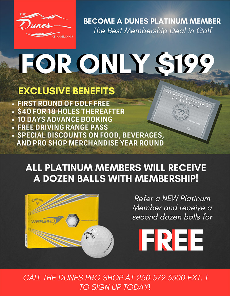 Platinum Membership The Dunes at Kamloops